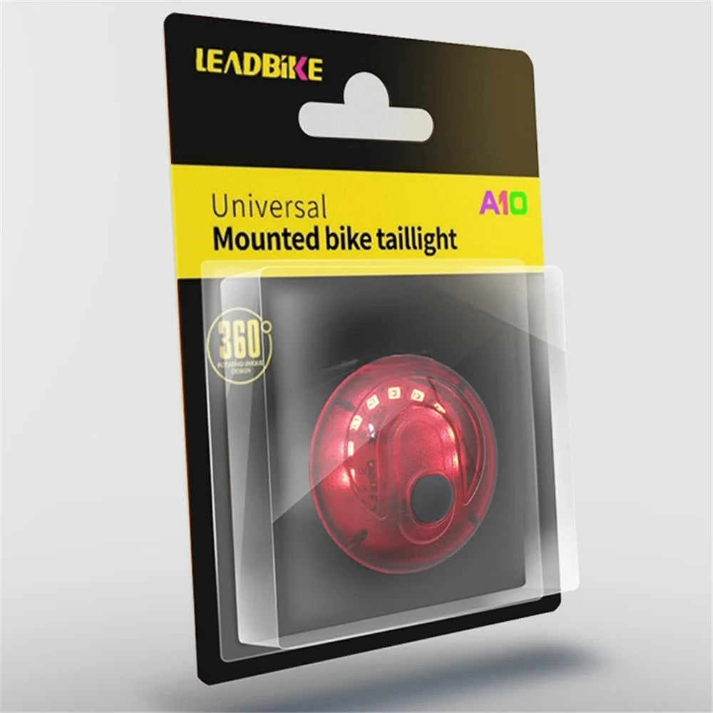 LEADBIKE A10 Universal Bike Taillight Water Resistant Bicycle Seat Rear Light with 360-Degree Rotating Bracket (USB Rechargeable) - 7