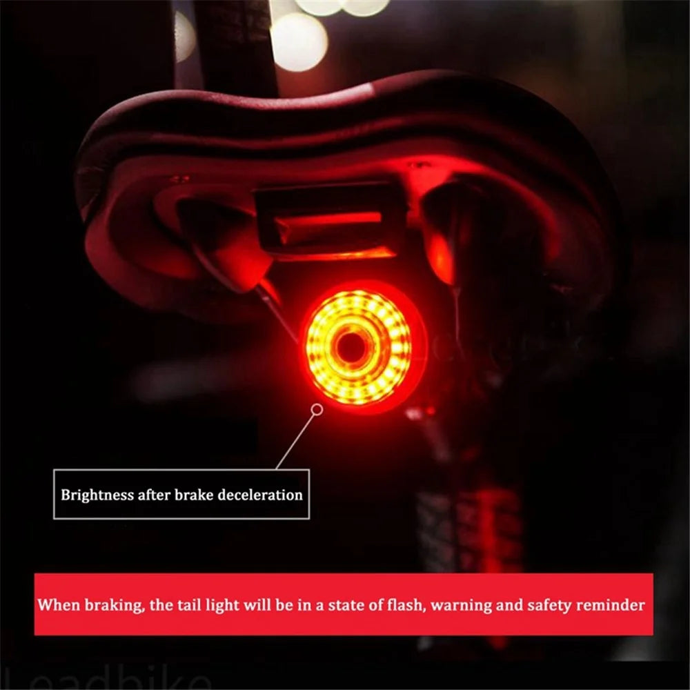 LEADBIKE LD75 Bicycle Rear Light USB Rechargeable Bike Safety Warning Smart Sensor Brake Tail Light - Bracket Mount Version - 6