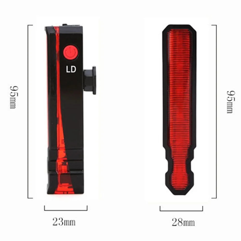 LEADBIKE LD51 Bike Cycling Laser LED Rear Light USB Rechargeable Waterproof Safety Warning Lamp Tail Light - 7