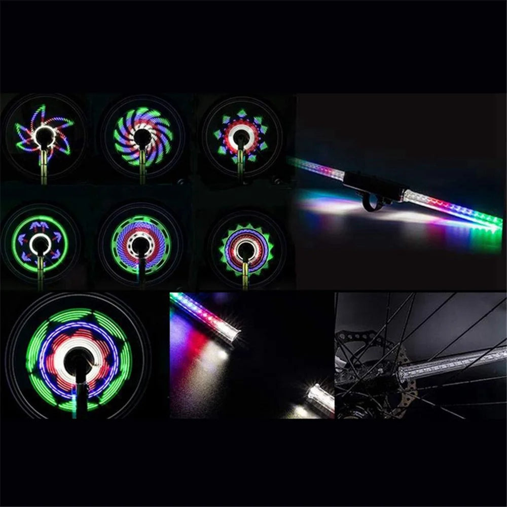 LEADBIKE LD35 Bicycle Wheel Light LED Waterproof Mountain Bike Spoke Tire Light with 64-LED and 30 Change Patterns (Charging Design) - 4