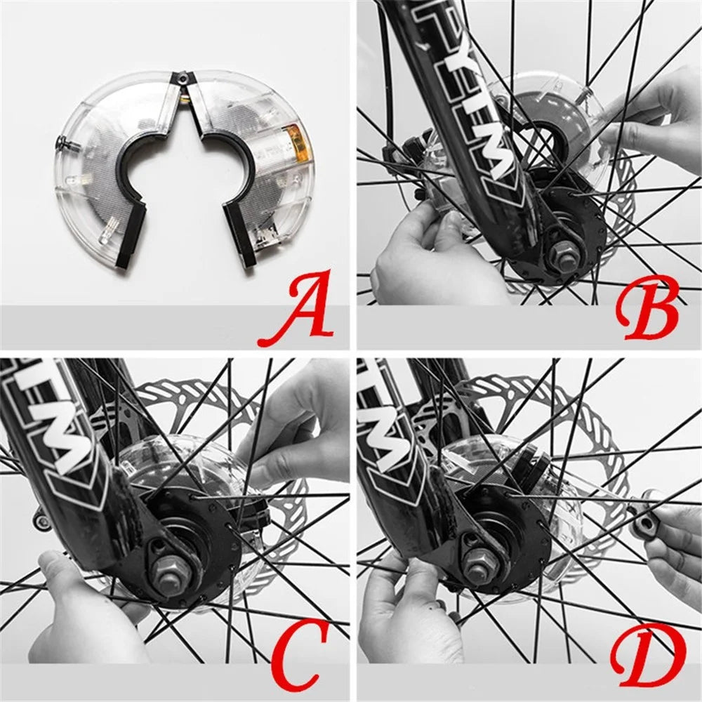 LEADBIKE A108 Rechargeable Bike LED Wheel Light 7 Colors Changing Waterproof Bicycle Tire Light Ultra Bright Safety Bike Accessories for Cool Adults Cycling - 5