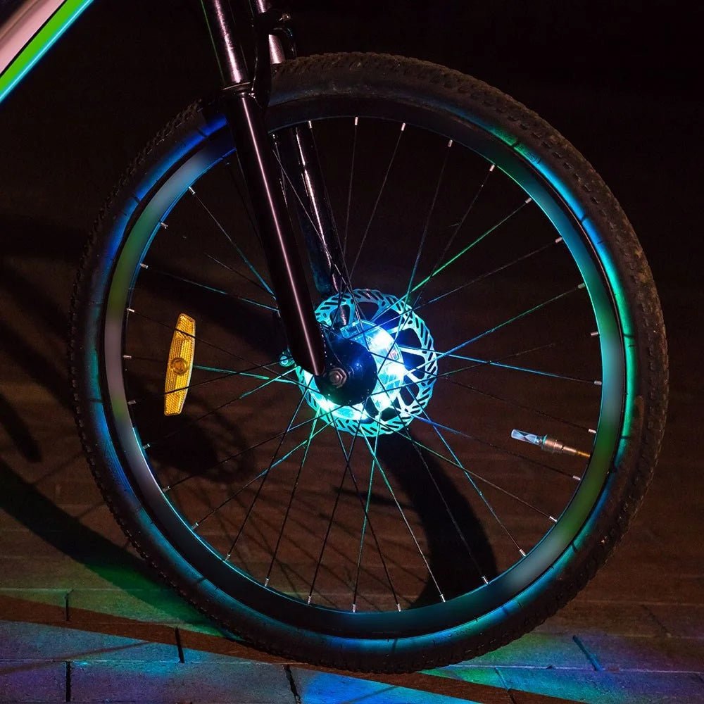 LEADBIKE A108 Rechargeable Bike LED Wheel Light 7 Colors Changing Waterproof Bicycle Tire Light Ultra Bright Safety Bike Accessories for Cool Adults Cycling - 7