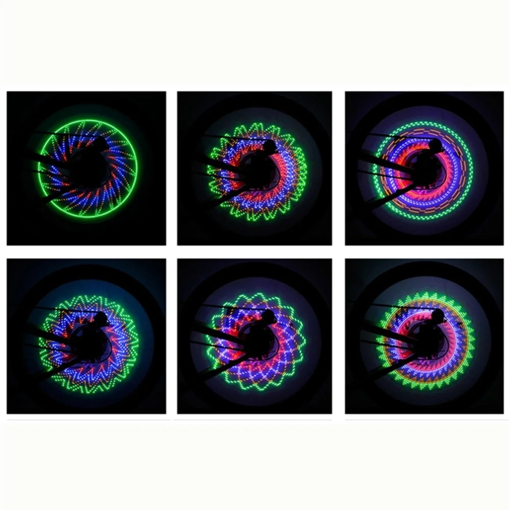LEADBIKE C09 Spoke Light for Bike Wheel, Cycling Accessories 32 Patterns Cool Bicycle Wheel Hub LED Light Decoration for Night Riding - 3