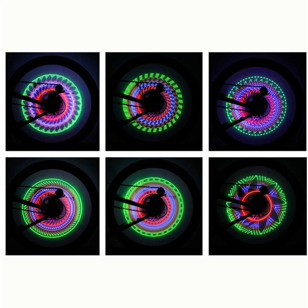 LEADBIKE C09 Spoke Light for Bike Wheel, Cycling Accessories 32 Patterns Cool Bicycle Wheel Hub LED Light Decoration for Night Riding - 4