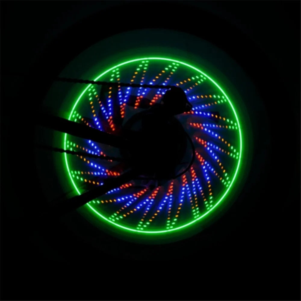 LEADBIKE C09 Spoke Light for Bike Wheel, Cycling Accessories 32 Patterns Cool Bicycle Wheel Hub LED Light Decoration for Night Riding - 5