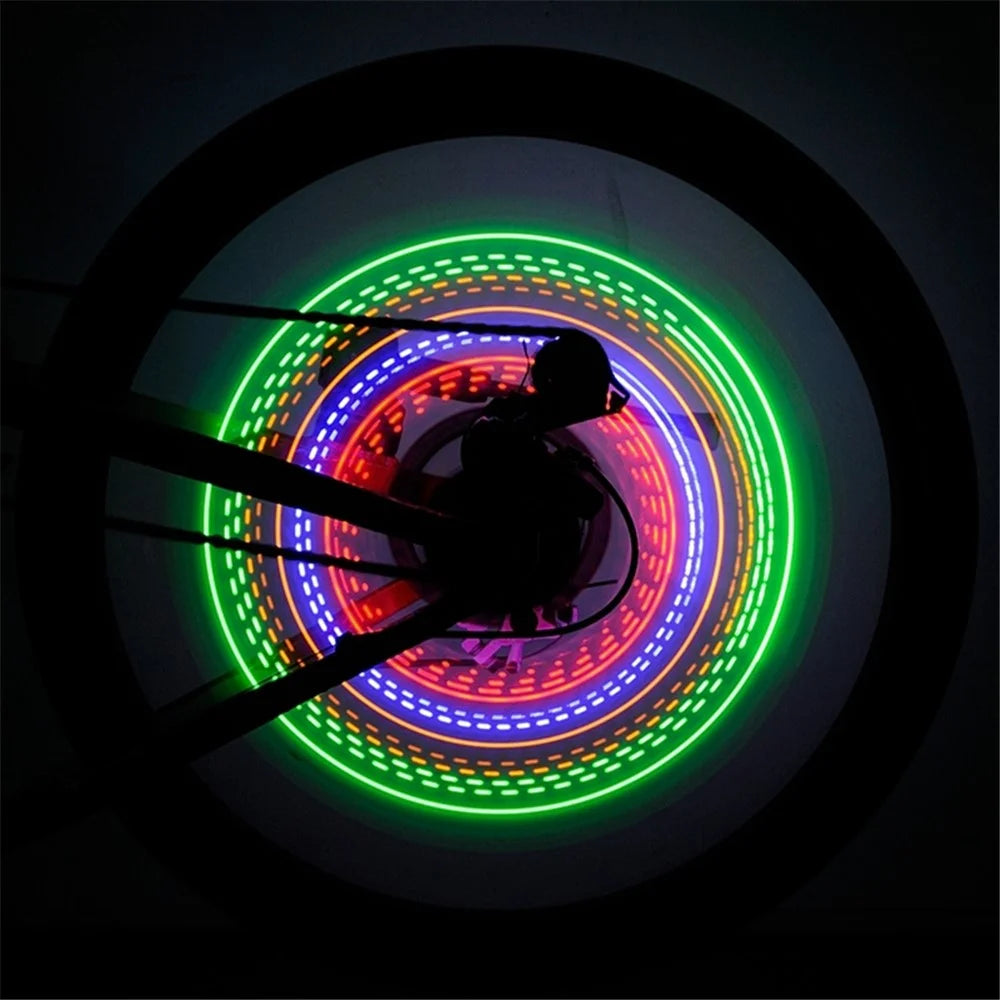LEADBIKE C09 Spoke Light for Bike Wheel, Cycling Accessories 32 Patterns Cool Bicycle Wheel Hub LED Light Decoration for Night Riding - 7
