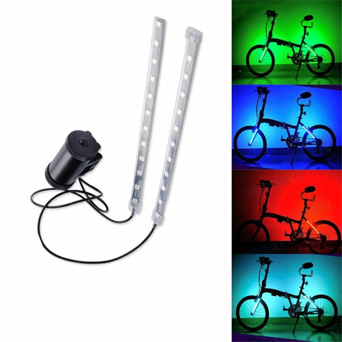 LEADBIKE A106 1 Pair Battery Powered Bicycle Frame Tube Light Bright Colorful Bike Tail Lamp LED Bike Wheel Light (Battery Not Included) - 1