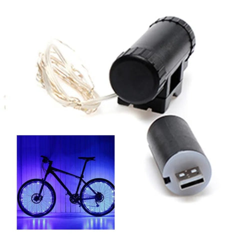 LEADBIKE A01 Ultra Bright Bike Wheel Light Strip MTB Bicycle Wheel Hub LED Light Decor USB Rechargeable Design - Blue - 1