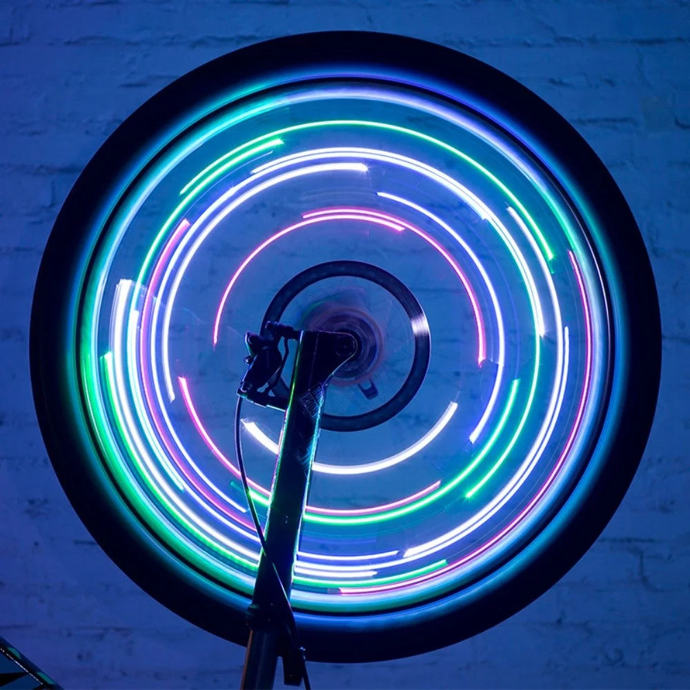LEADBIKE A01 Ultra Bright Bike Wheel Light Strip MTB Bicycle Wheel Hub LED Light Decor USB Rechargeable Design - Blue - 7