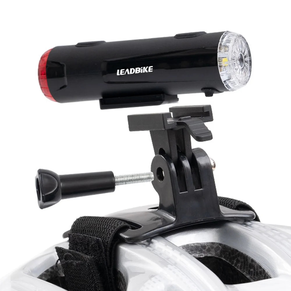 LEADBIKE LD56 Bicycle Helmet Lamp Dual Head Front / Rear Light USB Rechargeable Bike Helmet Headlight - 2