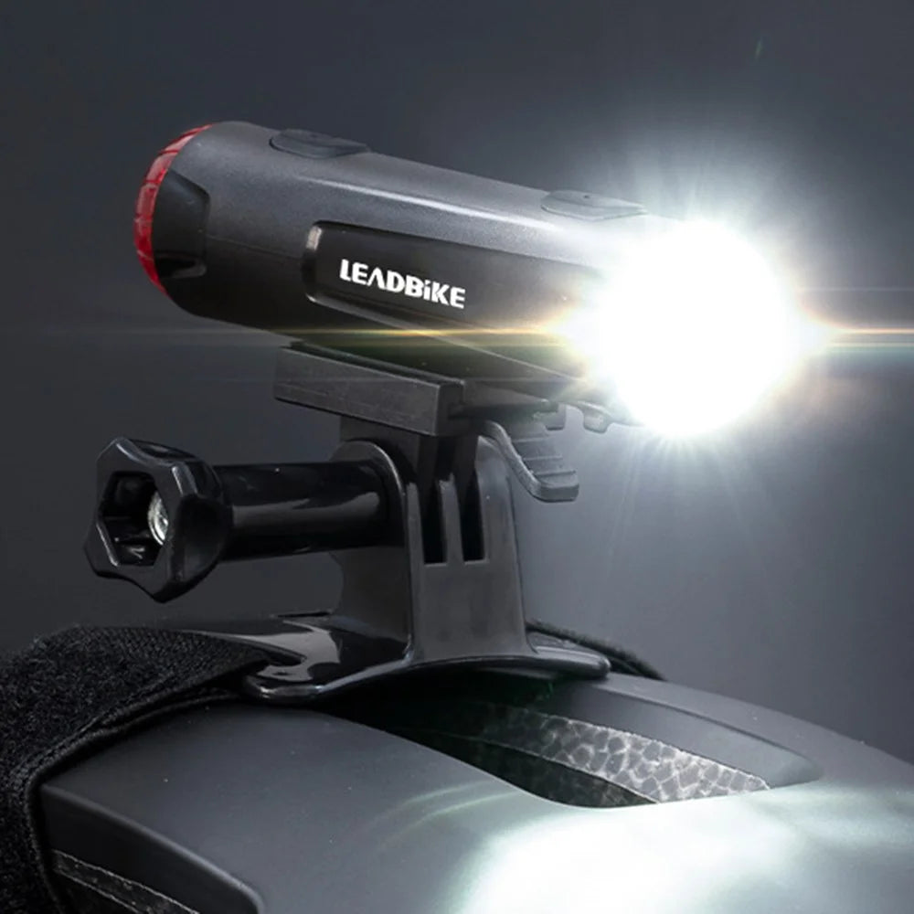 LEADBIKE LD56 Bicycle Helmet Lamp Dual Head Front / Rear Light USB Rechargeable Bike Helmet Headlight - 6