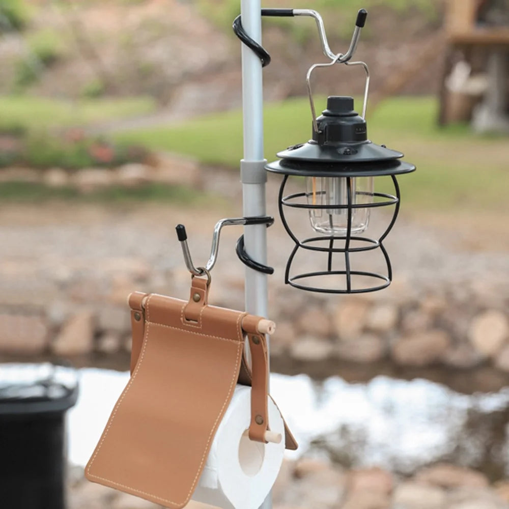 Multifunction S-Shape Camping Lantern Hook Hanger Non-slip Stainless Steel Tent Light Holder for Backpacking Hiking Fishing Picnic Outdoor Activities - 4