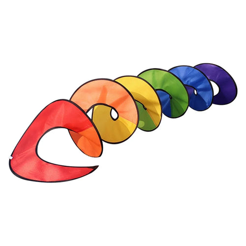 AOTU 2.5m Outdoor Camping Tent Flag Decor Colorful Spiral Wind Spinner Rotating Wind Strips, Size L - 1