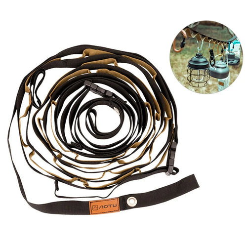 AOTU Outdoor Adjustable Tent Rope Multifunction Garden Storage Strap Clothesline Canopy Hanging Cord - 1
