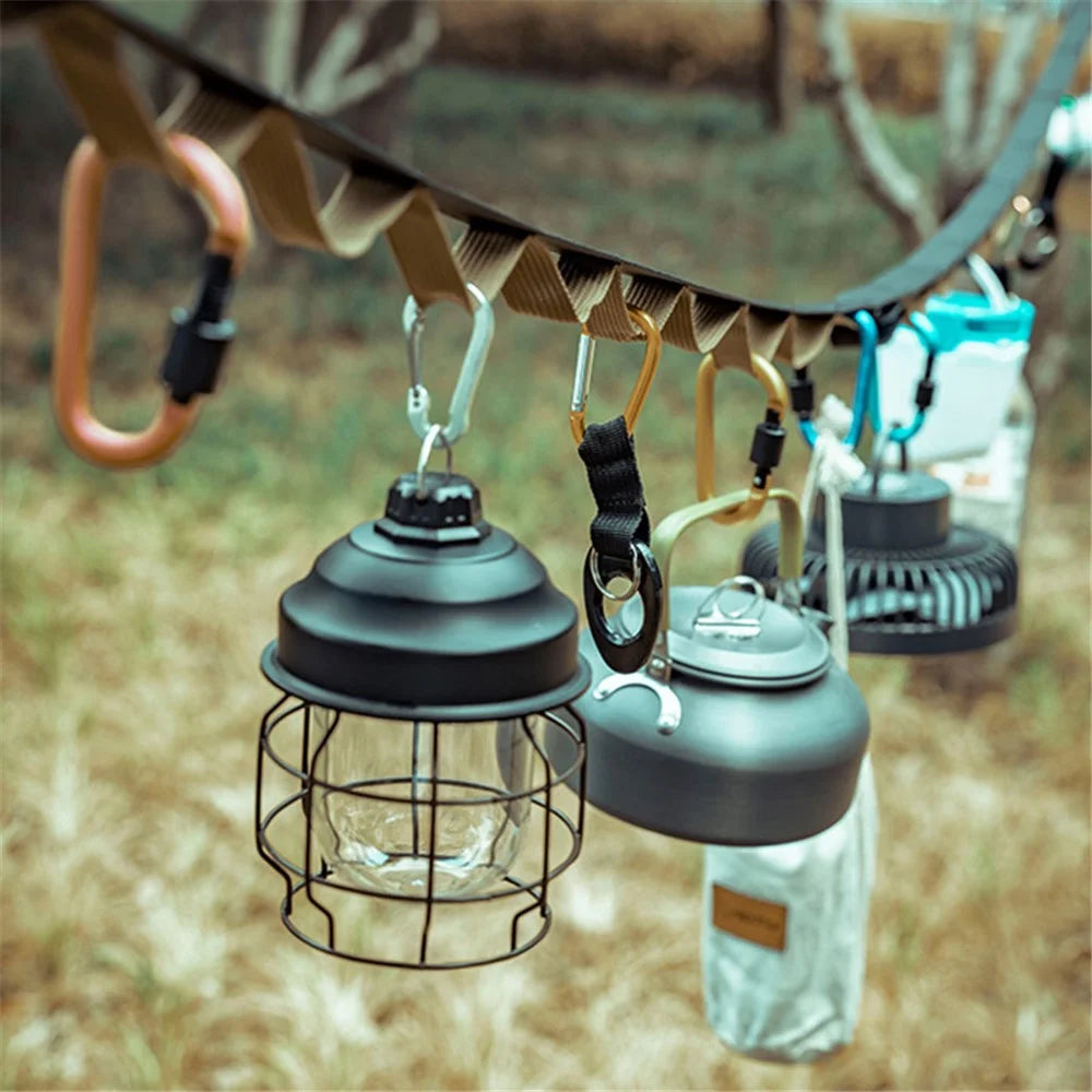 AOTU Outdoor Adjustable Tent Rope Multifunction Garden Storage Strap Clothesline Canopy Hanging Cord - 6