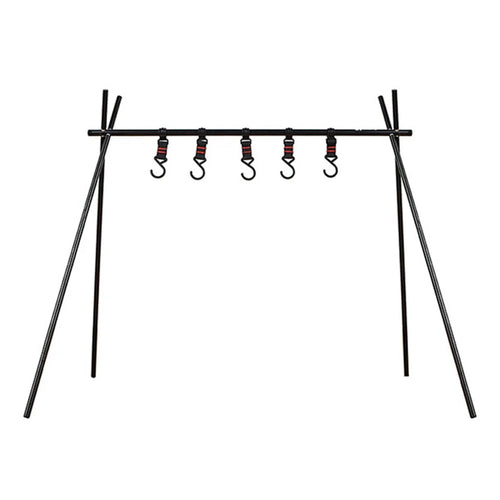 SHINETRIP A014-H0S Aluminum Alloy Picnic Cookware Triangle Hanger Rack Folding Camping Hanging Shelf, Size S - 1
