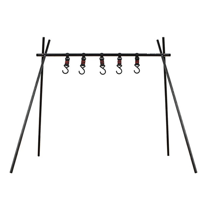SHINETRIP A014-H0S Aluminum Alloy Picnic Cookware Triangle Hanger Rack Folding Camping Hanging Shelf, Size S - 1
