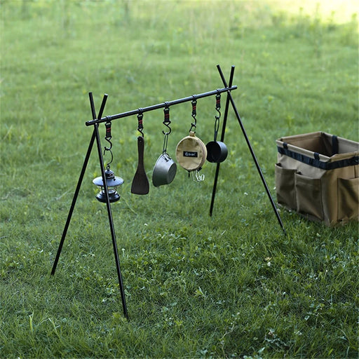 SHINETRIP A014-H0S Aluminum Alloy Picnic Cookware Triangle Hanger Rack Folding Camping Hanging Shelf, Size S - 2