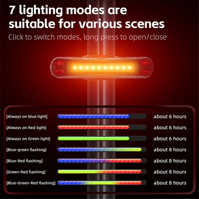 WEST BIKING YP0701354 USB Bright LED Bike Taillight Bicycle Tail Light Cycling Warming Lamp - T1 - 5