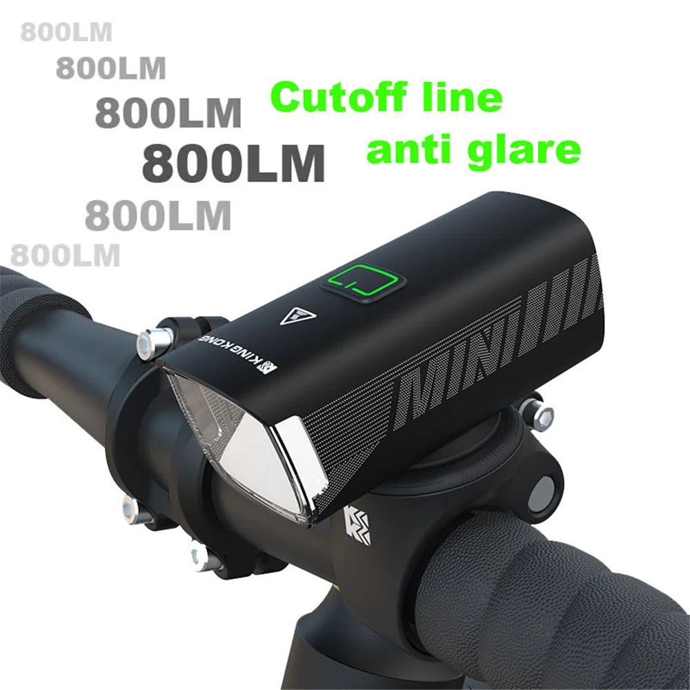 KINGKONG L100-X7 Mini 800LM Metal Bike Headlight Outdoor Cycling Bicycle Light Bicycle Safety Lamp with Lock Base - 2
