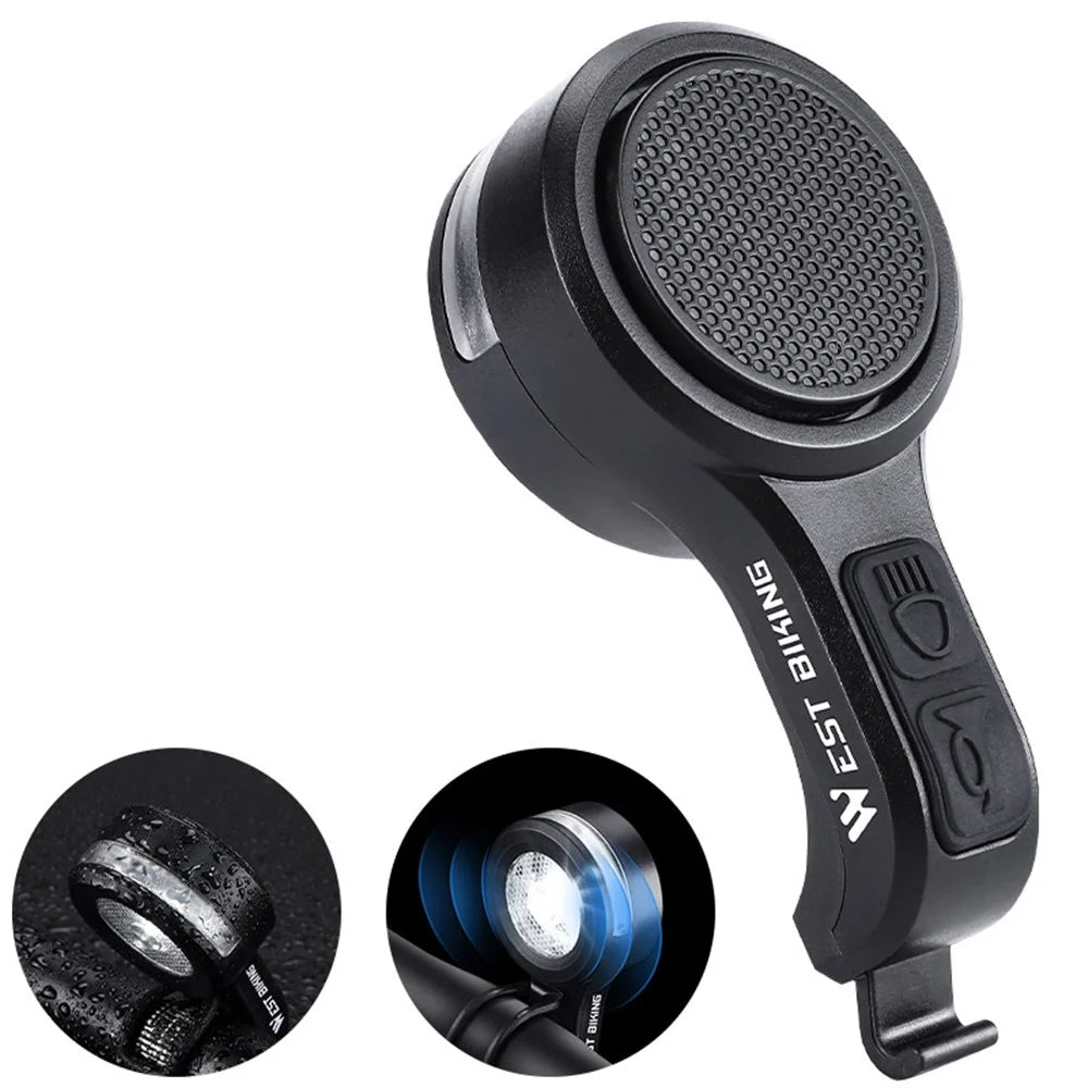 WEST BIKING YP0701362 Children Bicycle Light Electric Bell ABS Waterproof Colorful Light Warning Horn - 1