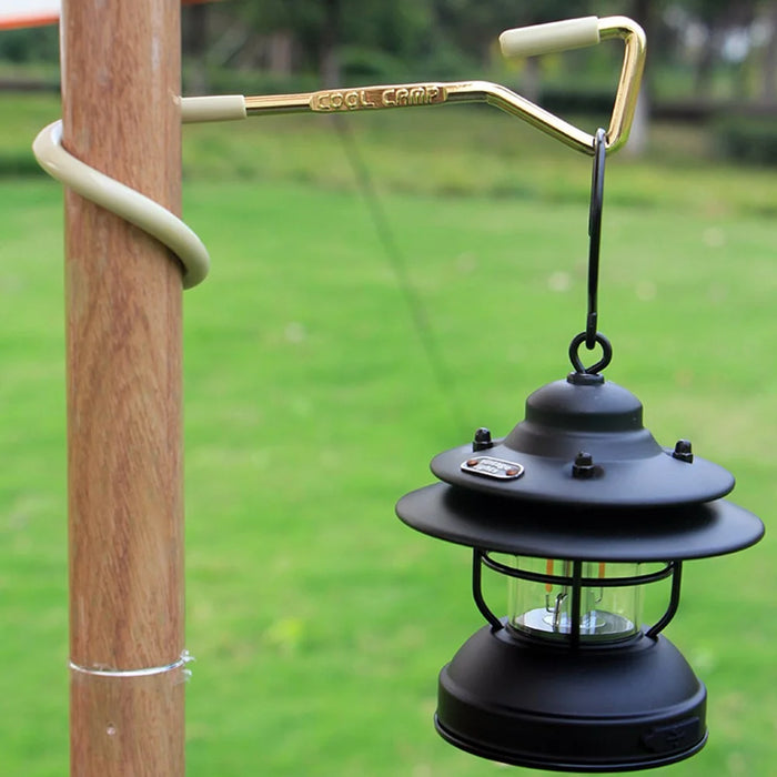 COOL CAMP CF-D3008 Light Stand Holder Hook Portable Tent Pole Lamp Hanger Camping Lantern Hanger - 22mm / Khaki - 3