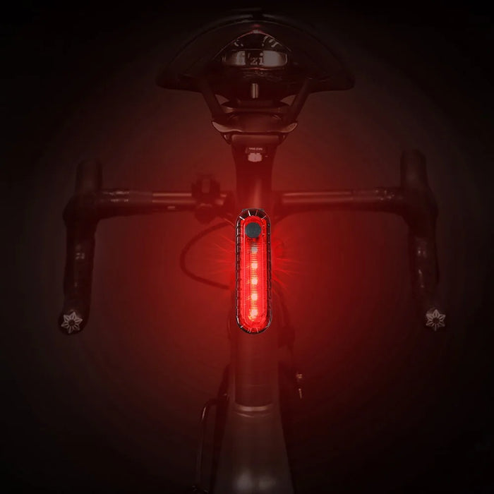 WEST BIKING YP0701384 Night Cycling Bicycle Headlight Digital Display Bike Front Light with Tail Light - 6