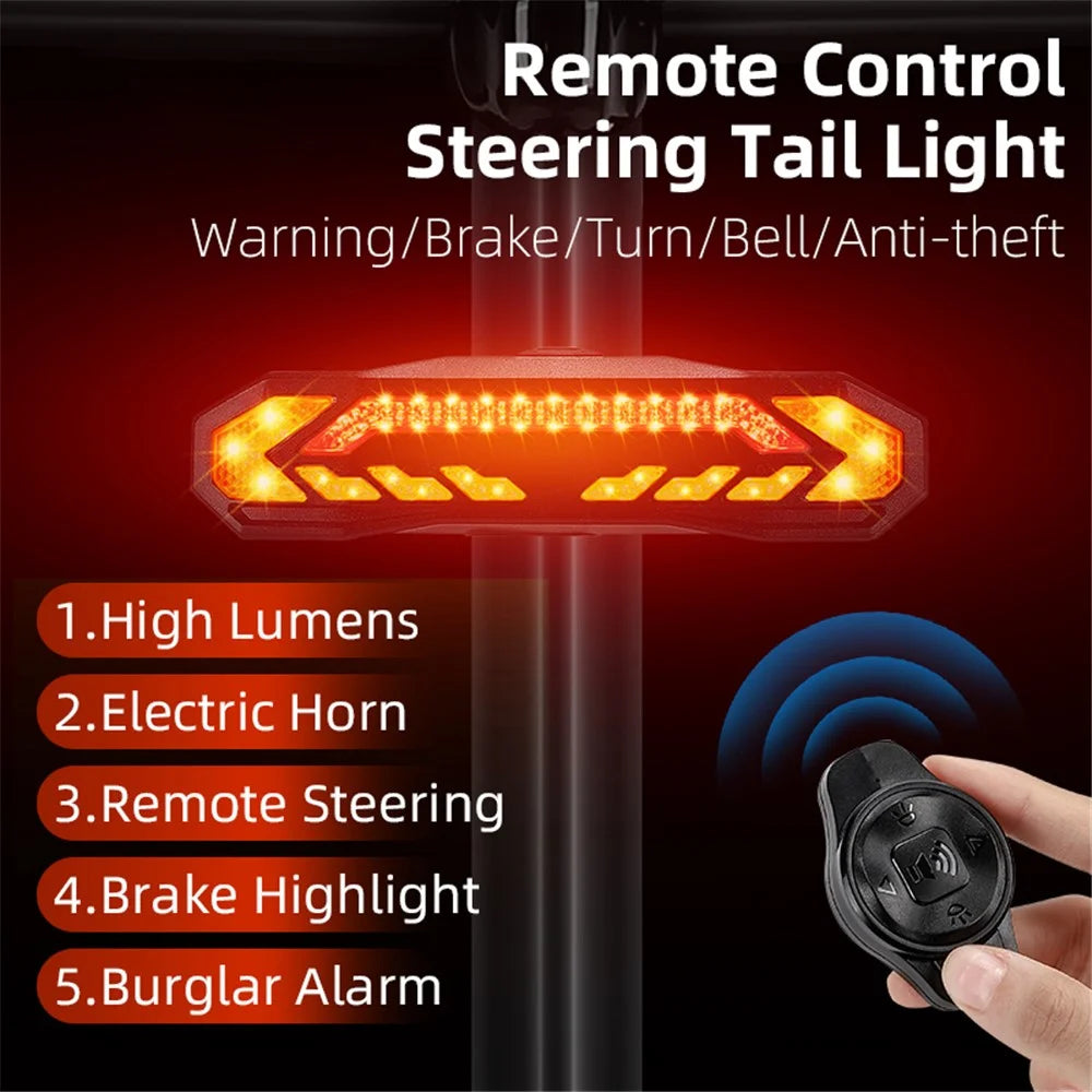 WEST BIKING YP0701372 Bicycle Alarm Remote Steering Tail Light IPX65 Waterproof Anti-theft Alarm Bike Light - 3
