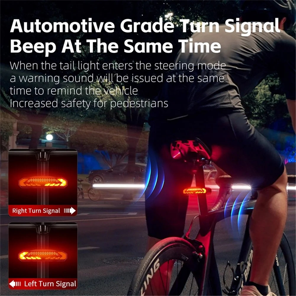 WEST BIKING YP0701372 Bicycle Alarm Remote Steering Tail Light IPX65 Waterproof Anti-theft Alarm Bike Light - 6