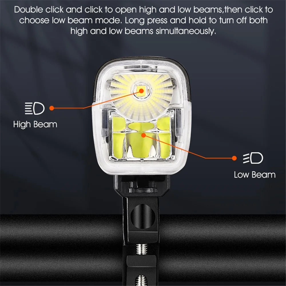 WEST BIKING 1000 Lumens Bicycle Front Headlight Bike Hanging Lights with Carbon Fiber Stopwatch Extension Stand - 4