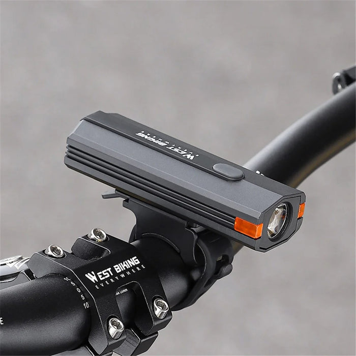 WEST BIKING YP0701407 Plastic Bicycle Headlight 400LM Night Cycling Torch Bike Front Light - Black - 6