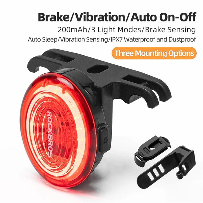 ROCKBROS LT-RR100 Bicycle Tail Light Smart Brake Sensor Night Lights for MTB Road Bike - 2