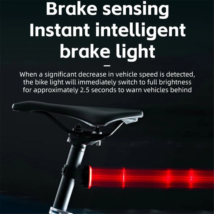 ROCKBROS LT-RR100 Bicycle Tail Light Smart Brake Sensor Night Lights for MTB Road Bike - 7