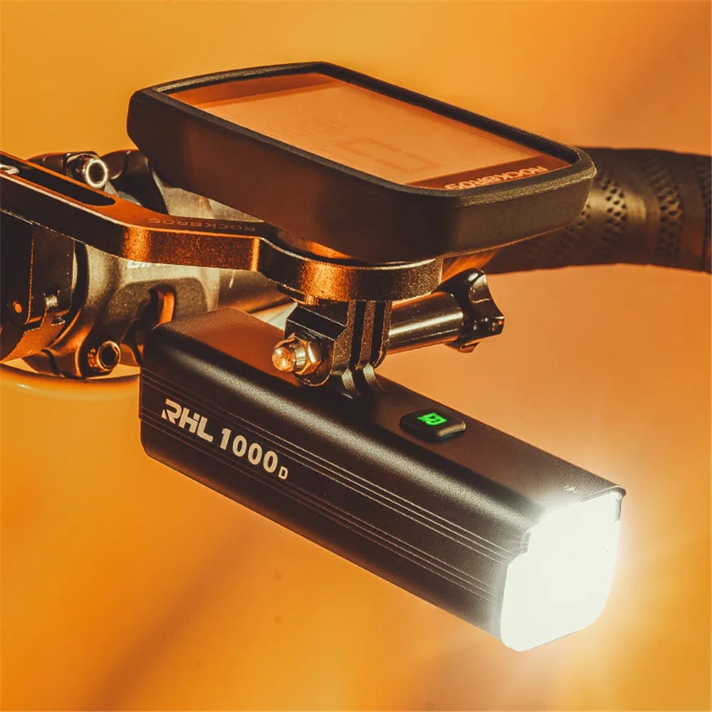 ROCKBROS RHL1000 Bicycle Headlight 4500mAh MTB Front Light Road Bike Night Lights Cycling Accessories - 7