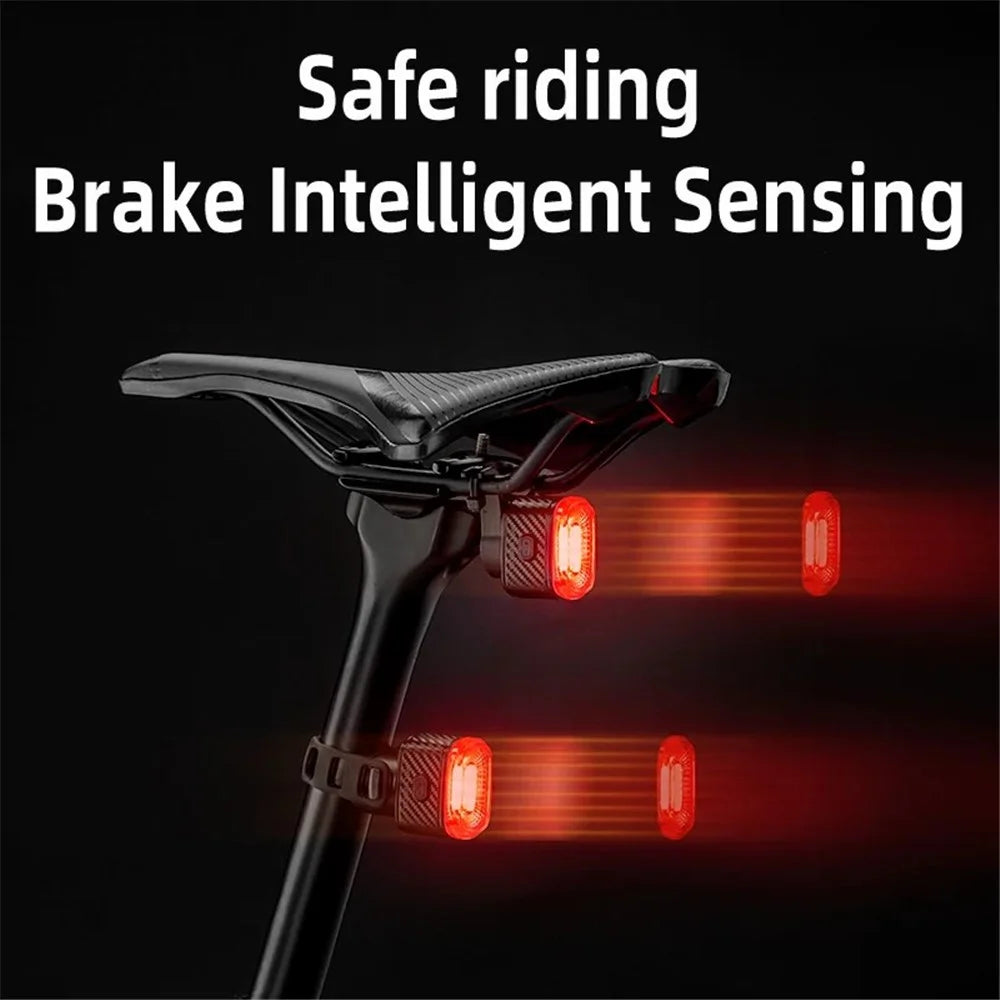 ROCKBROS Q2S Smart Bike Tail Light Riding Brake Sensing Bicycle Rear Light Waterproof Cycling Safety Road Bike Taillight - 5