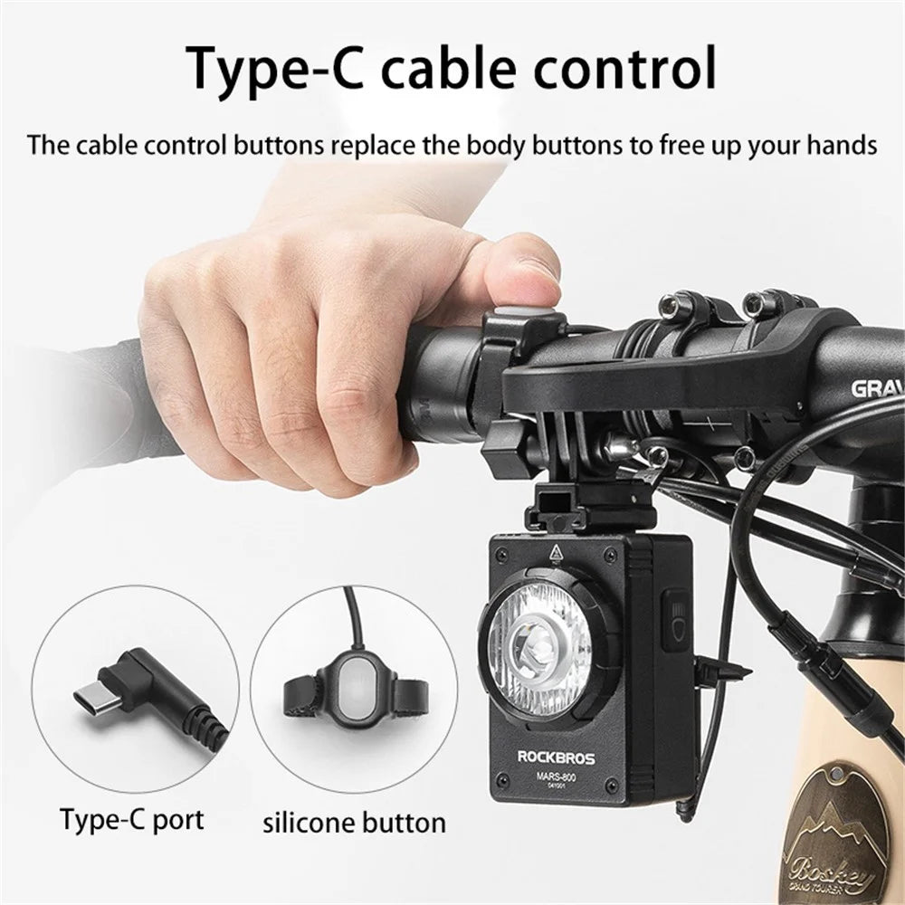 ROCKBROS MARS-800 Bicycle Light 800LM Hoisting Front Lamp Mountain Road Bike Night Riding Equipment - 6