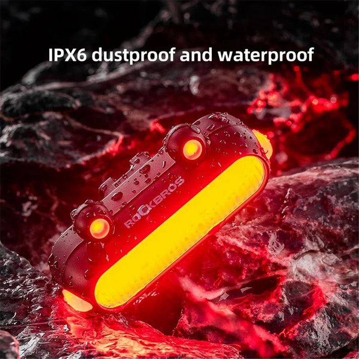 ROCKBROS RFL02 LED Bike Tail Light Frog Bicycle Rear Cycling Safety Flashlight Brake Light - Black - 5