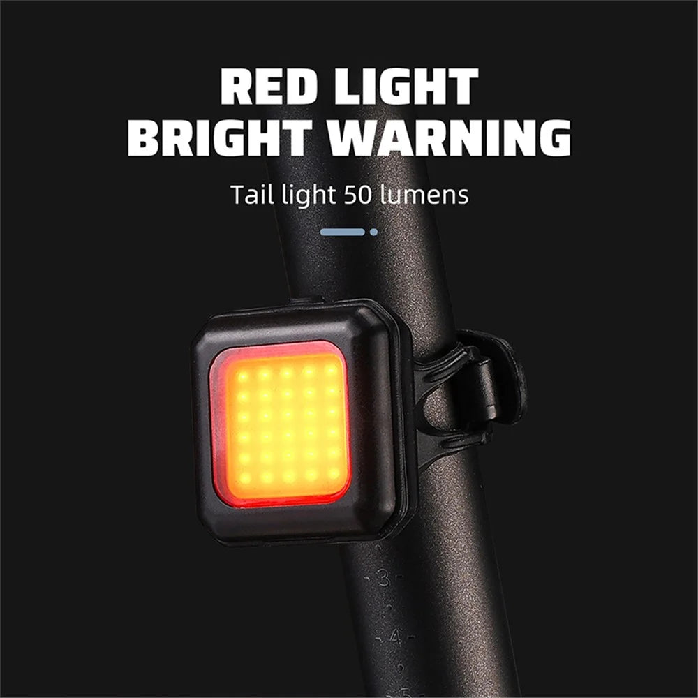 WEST BIKING YP0701418 Bike Cycling LED Light Road MTB Bicycle Safety Lamp - Orange Tail Light / Red Light - 5