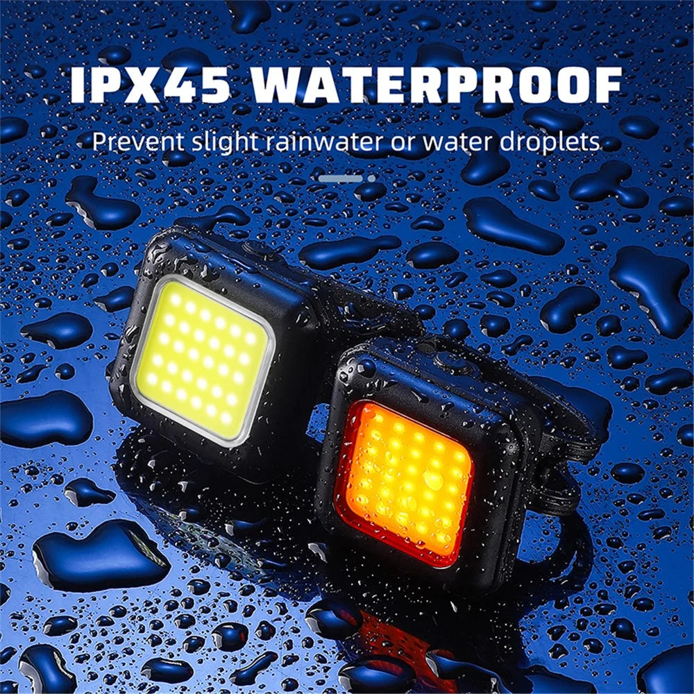 WEST BIKING YP0701418 Bike Cycling LED Light Road MTB Bicycle Safety Lamp - Orange Tail Light / Red Light - 7