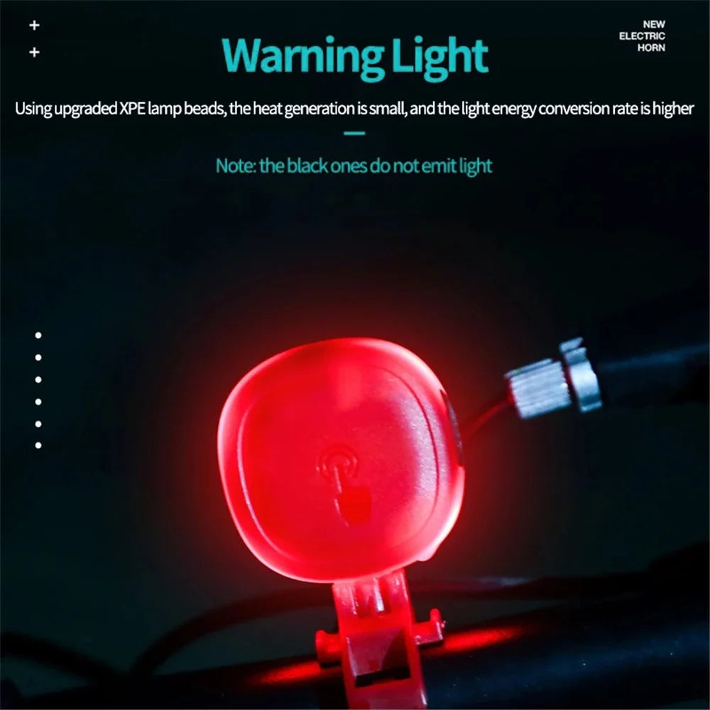 LEADBIKE LD69 Adjustable Volume Waterproof Bicycle Touch Electric Horn - Black / without Warning Light - 2