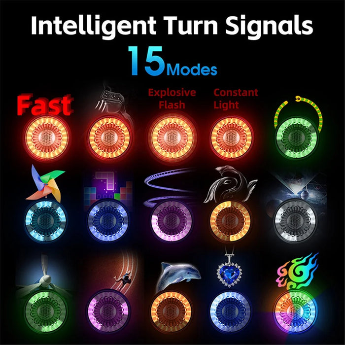 WEST BIKING YP0701420 Smart Sensing Bike Light Colorful LED MTB Taillight Warning Lamp - 5