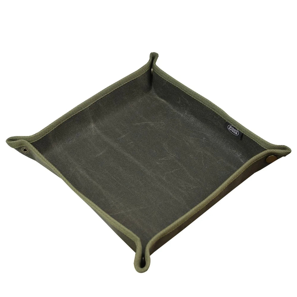 MYDAYS OUTDOOR Outdoor Foldable Waterproof Canvas Camping Desktop Storage Tray - Army Green - 4