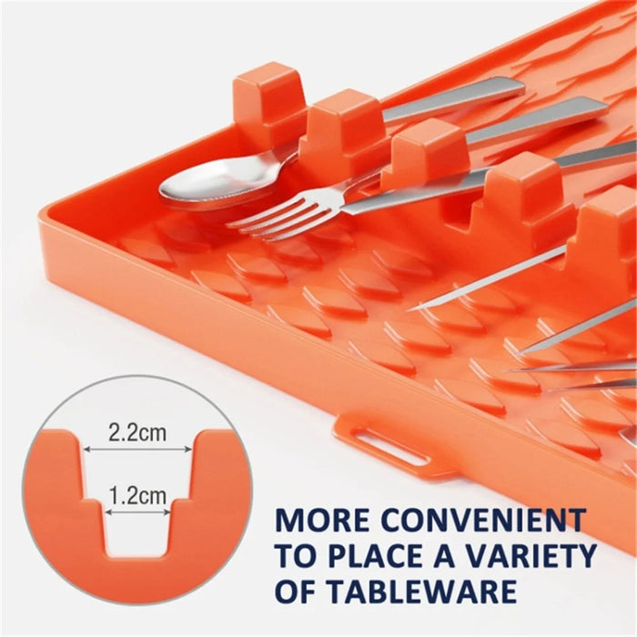 Camping BBQ Tools Silicone Mat Barbecue Grill Utensil Holder Mat - Orange - 5