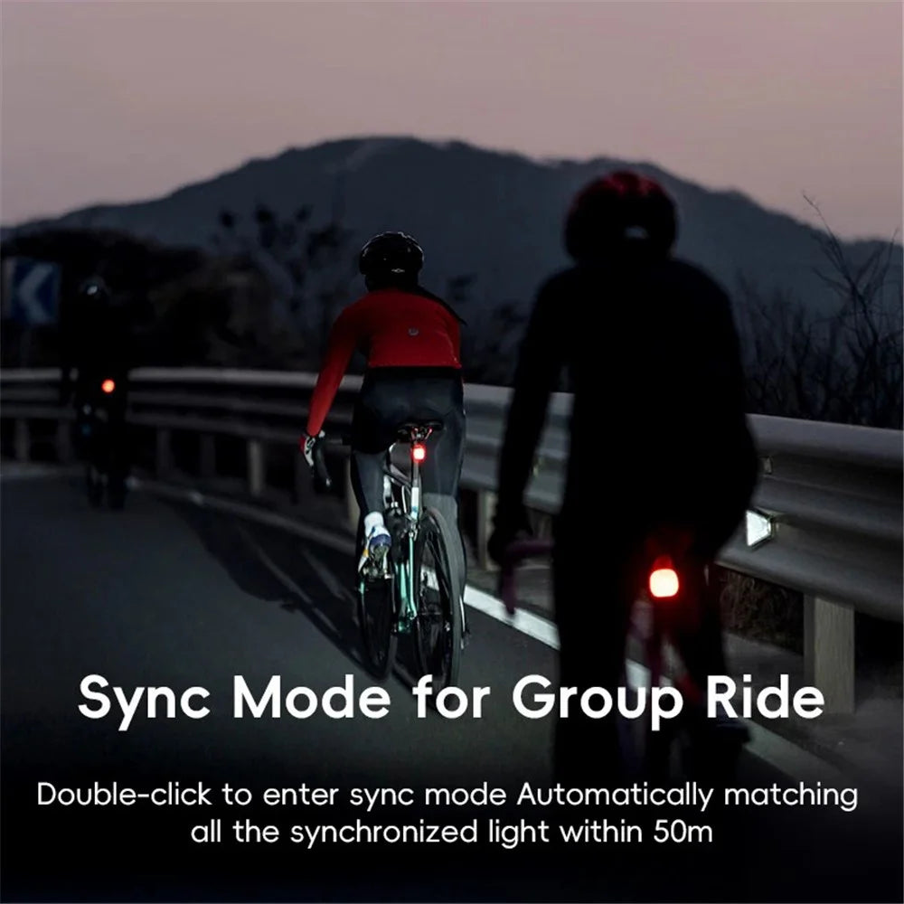 ROCKBROS R7 Waterproof Bike Cycling LED Tail Light 12 Modes Bicycle Brake Sensing Warning Lamp - 4