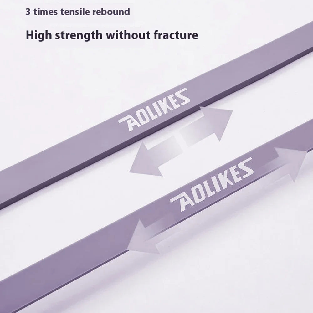 AOLIKES 3612 2080x4.5x22mm 30-70lb Resistance Band Workout Stretch Band for Muscle Strength Training, Purple - 7