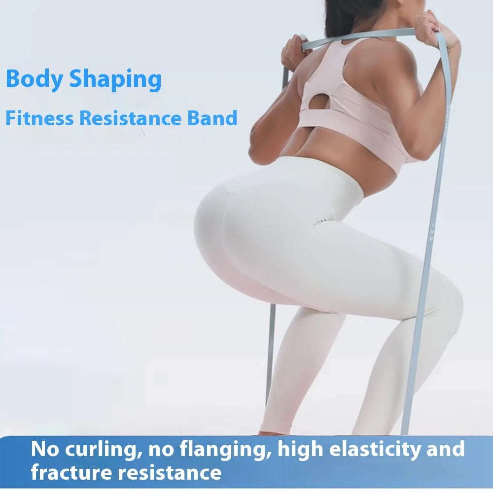 AOLIKES 3612 2080x4.5x7mm 5-15lb Resistance Band Workout Stretch Band for Muscle Strength Training - Blue - 3