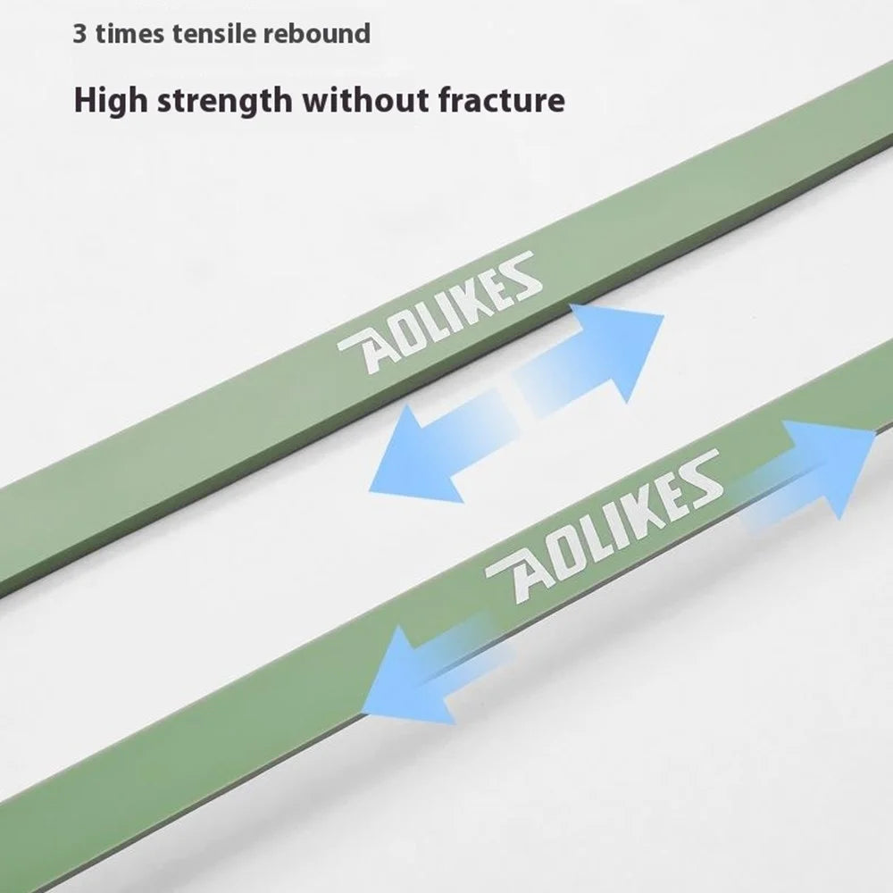 AOLIKES 3612 2080x4.5x13mm 15-35lb Resistance Band Workout Stretch Band for Muscle Strength Training, Green - 6
