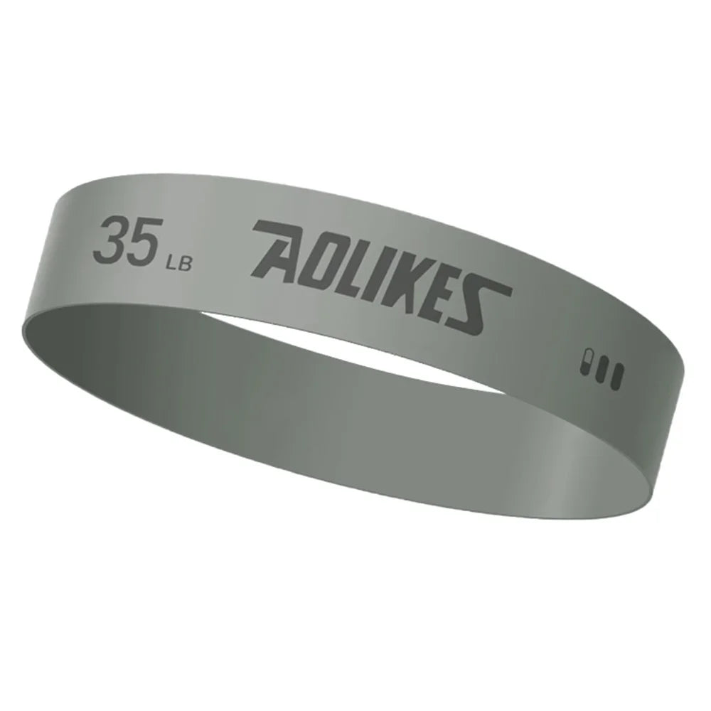 AOLIKES 3611 1Pc 60cm Latex Resistance Band Exercise Band for Powerlifting Strength Training - Grey - 1