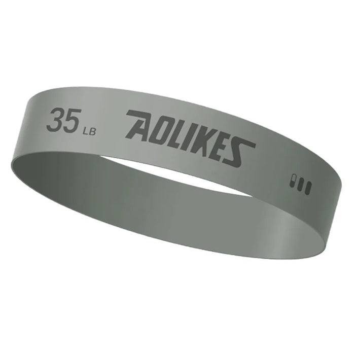 AOLIKES 3611 1Pc 60cm Latex Resistance Band Exercise Band for Powerlifting Strength Training - Grey - 1