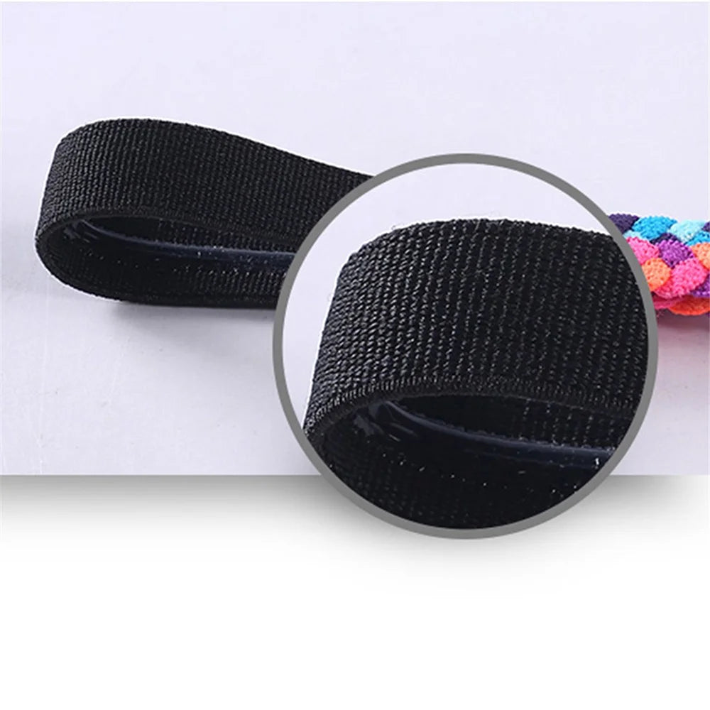 A8 Sports Running Yoga Fitness Braid Headband Unisex Non-Slip Plait Design Hair Band Sweatband - Dark Blue/Purple/Blue - 5